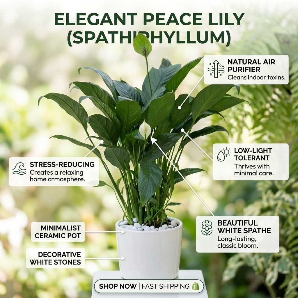 "Easy-Care Trio" Bundle | Snake Plant, Peace Lily & Golden Pothos