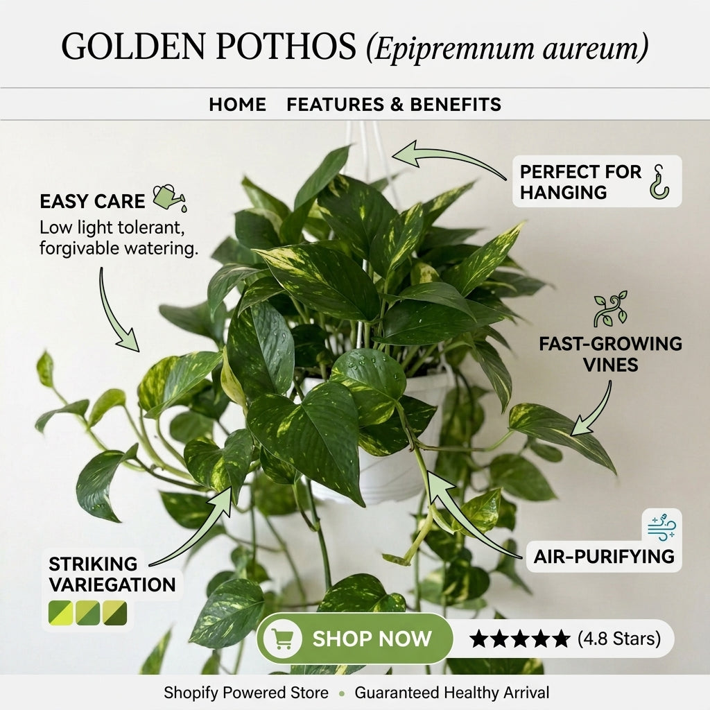 "Easy-Care Trio" Bundle | Snake Plant, Peace Lily & Golden Pothos
