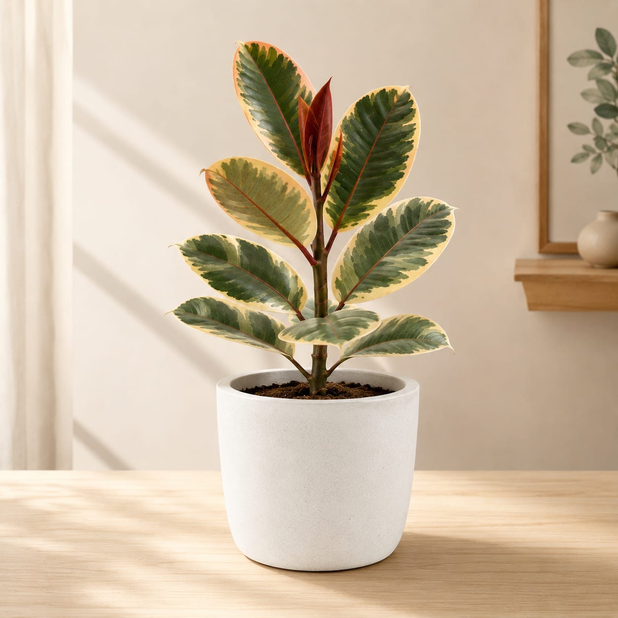 Variegated Rubber Plant